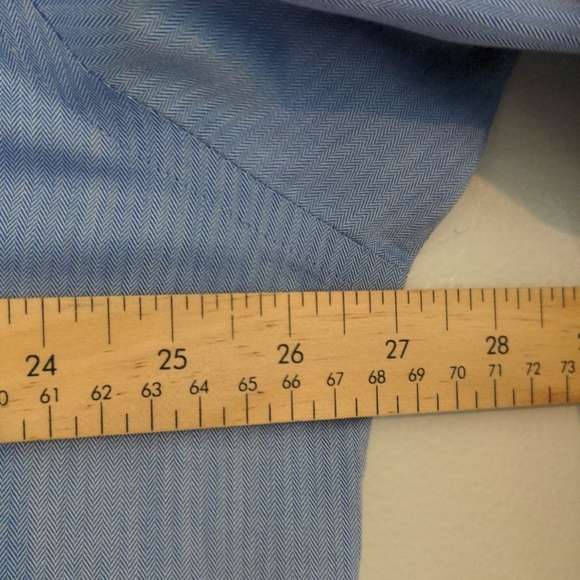 Denver Hayes Shirt Men's 2XL Blue Upcycled Patch Long Sleeve Dadcore - Picture 7 of 9